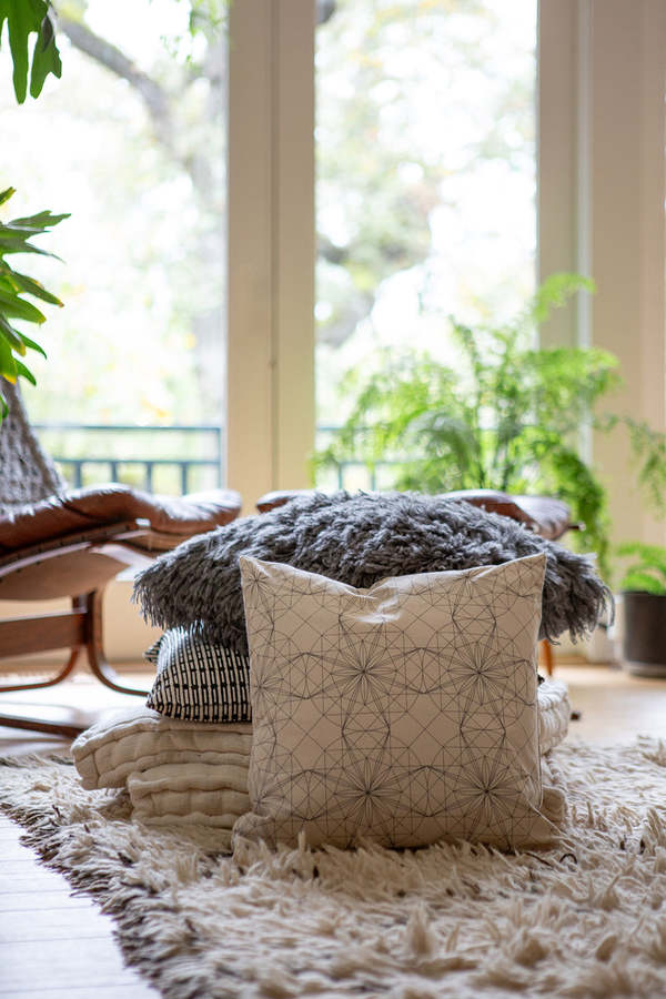 Erica Tanov Cotton Throw Pillow In Lena Wolff 'Drawn Star' Throw Pillow