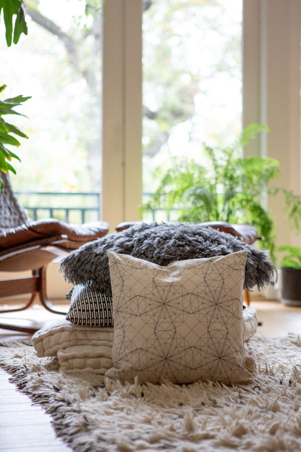 Erica Tanov Cotton Throw Pillow In Lena Wolff 'Drawn Star' Throw Pillow