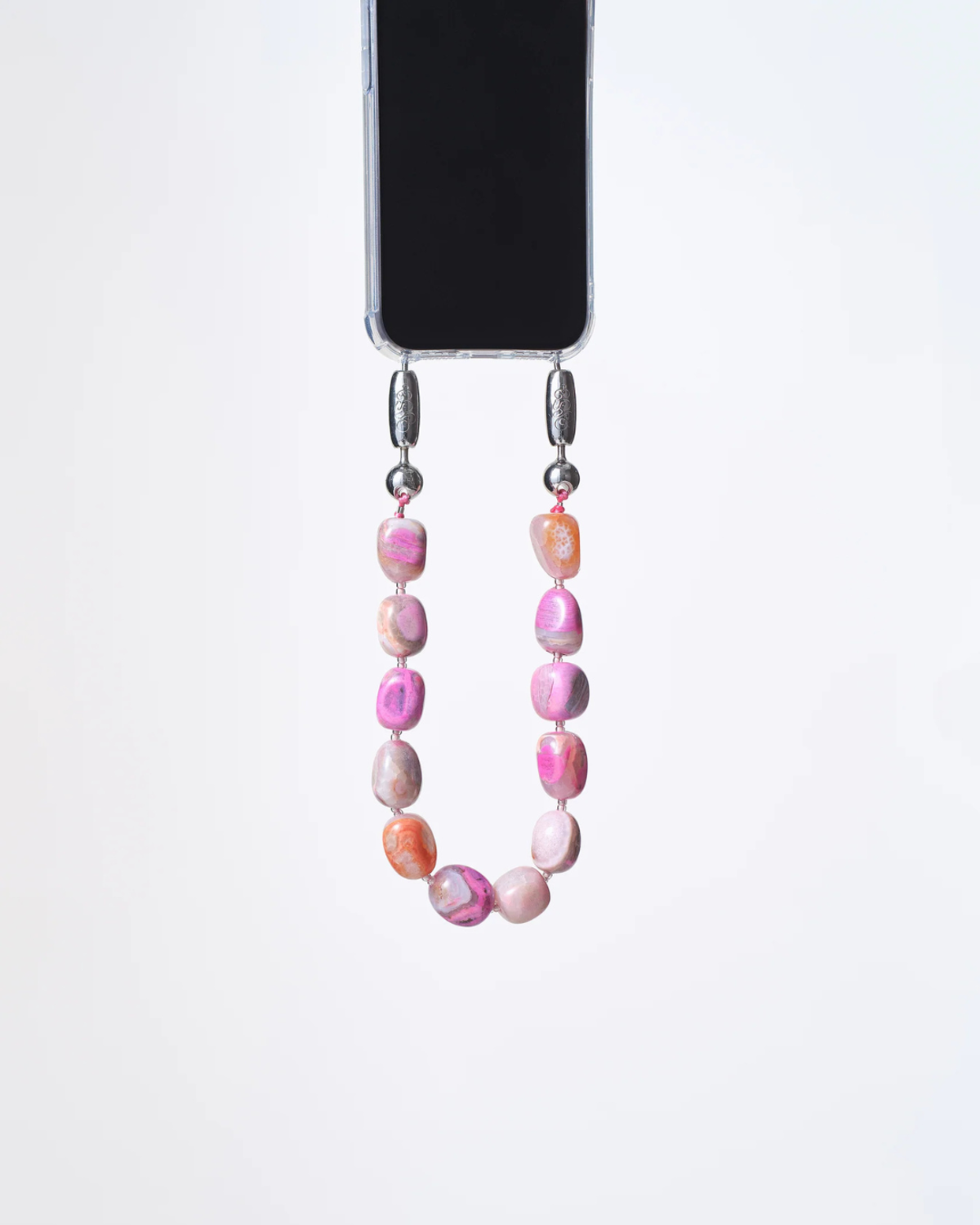OSSA NEW YORK Large Cut Gemstone Wristlet - Fuchsia Agate - Image 1 of 6