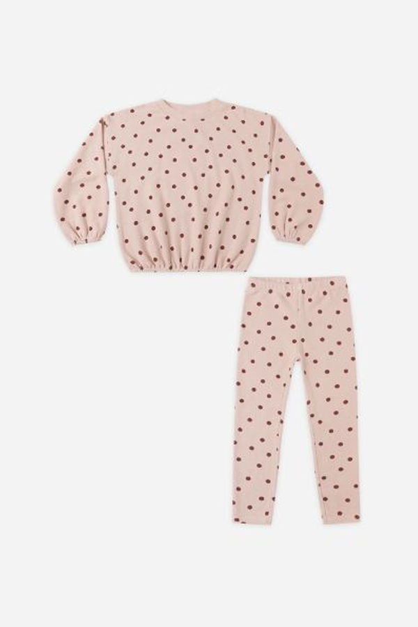 Rylee + Cru Baby Spongey Knit Set - Blush