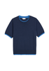 DEMYLEE Mindy Fine Cotton Top - Navy / Blue - Thumbnail 2