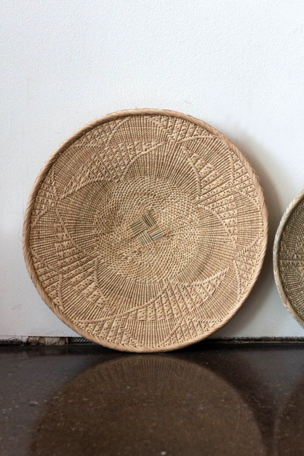 Kanju Interiors Statement Binga Blonde Wall Basket