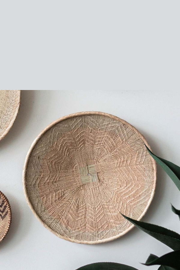 Kanju Interiors Statement Binga Blonde Wall Basket