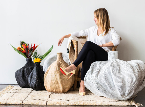 Kanju Interiors Hand-Painted Garlic Gourd Basket