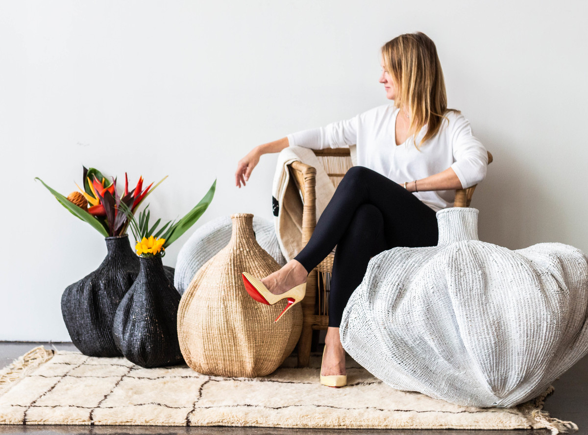 Kanju Interiors Hand-Painted Garlic Gourd Basket - Image 9 of 14