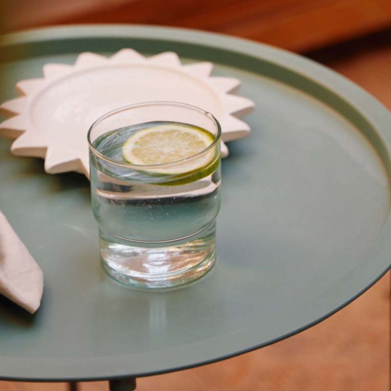 APARTMENT F Moroccan Handblown Column Glasses Set of Two Glasses