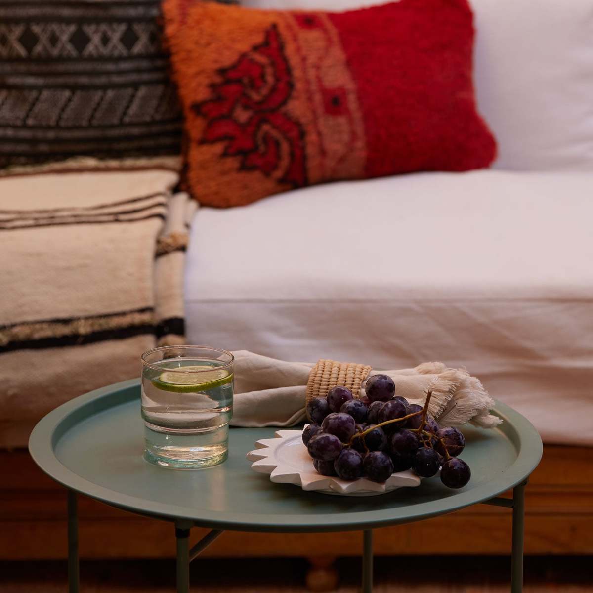 APARTMENT F Moroccan Handblown Column Glasses Set of Two Glasses - Image 4 of 4