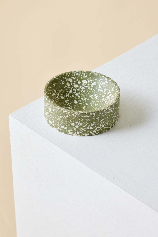 Kanju Interiors Olive Green Terrazzo Trinket Bowl