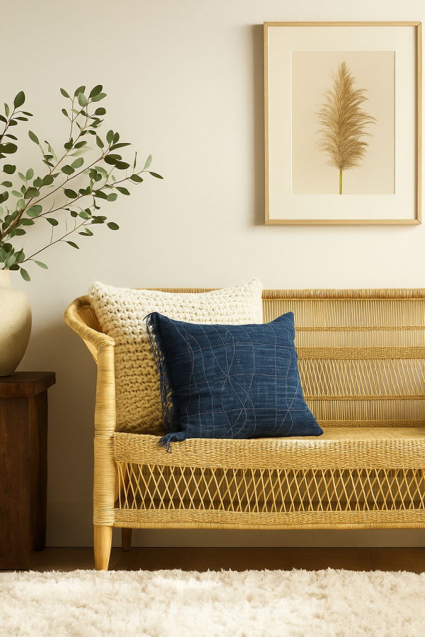 Kanju Interiors Oversized Chunky Handknit Pillow - Ecru