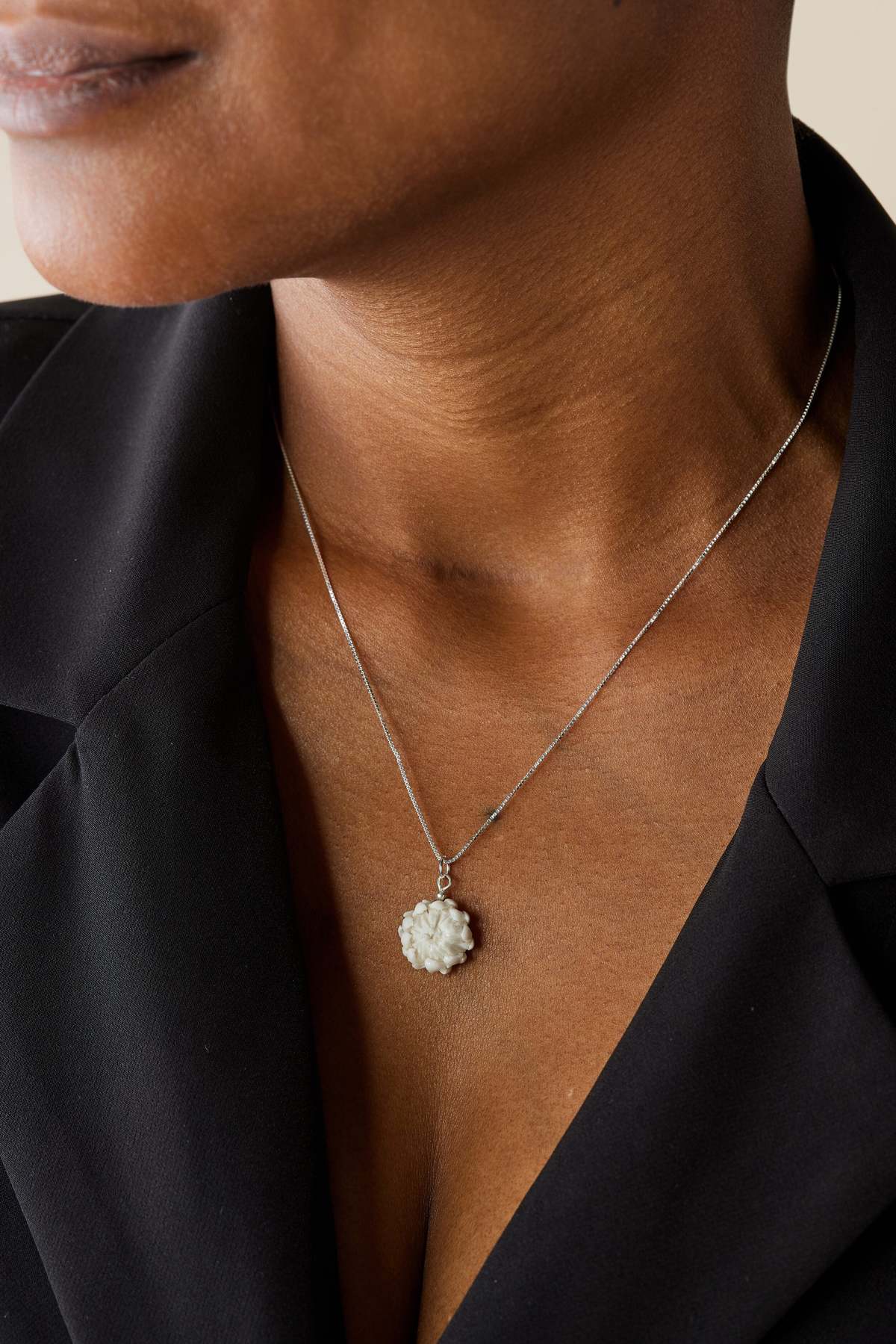 Kanju Interiors Protea Hand Sculpted Floral Necklace - Image 2 of 4