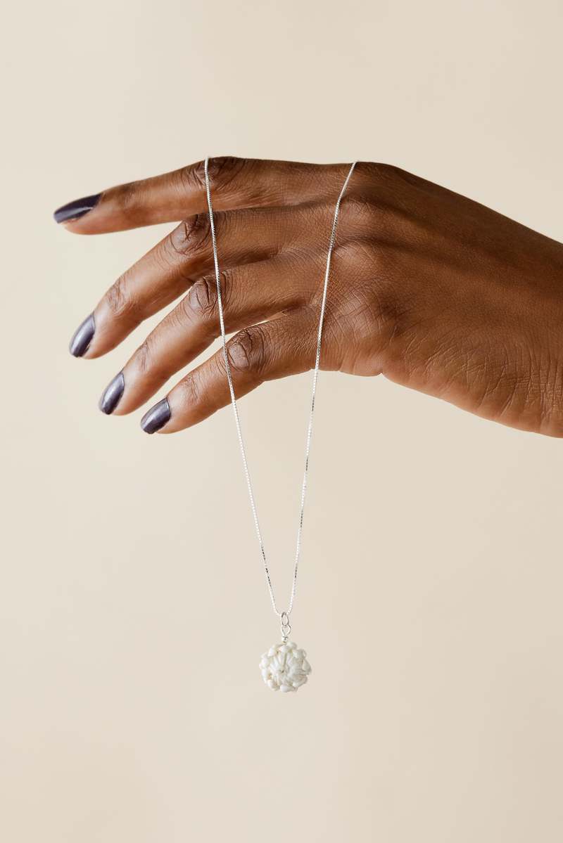 Kanju Interiors Protea Hand Sculpted Floral Necklace