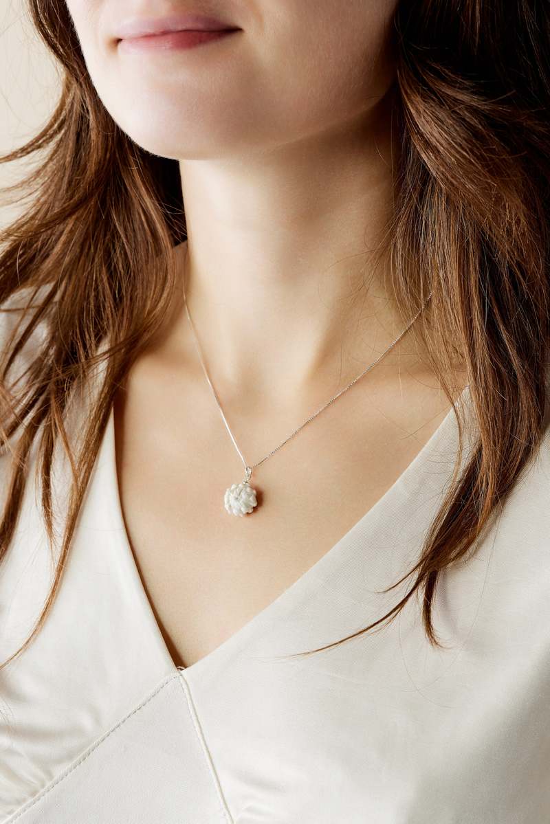 Kanju Interiors Protea Hand Sculpted Floral Necklace