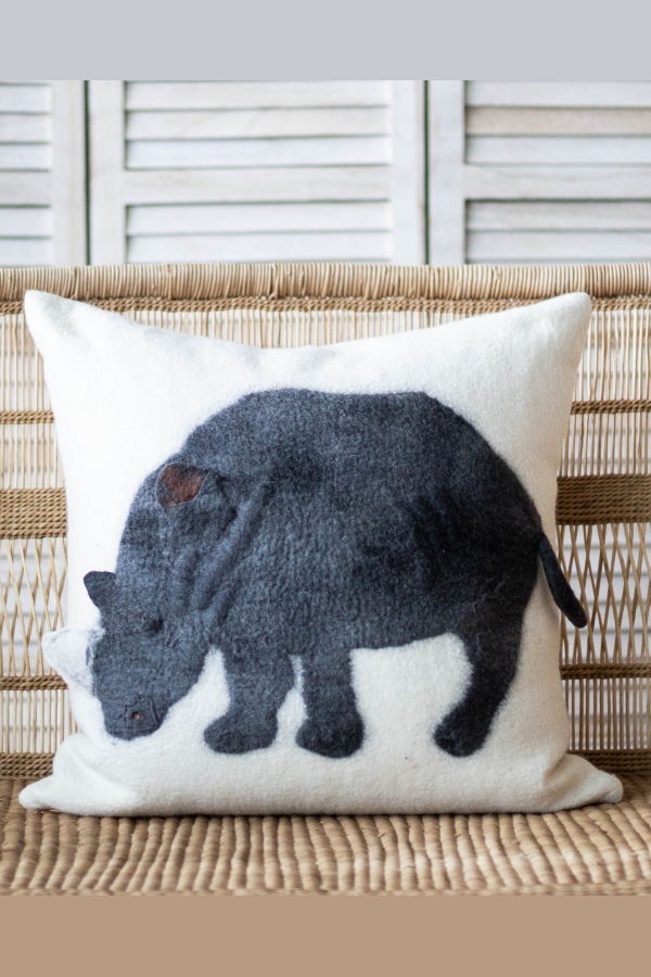 Kanju Interiors Rhino Throw Pillow