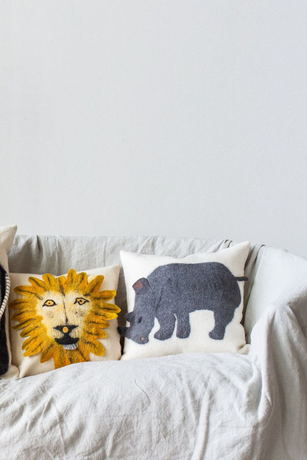 Kanju Interiors Rhino Throw Pillow