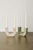 Kanju Interiors U-Shaped Neutral Terrazzo Taper Candle Holder - Thumbnail 5