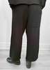 Album di Famiglia Soft Wide And Short Trouser Pants - Black - Thumbnail 2