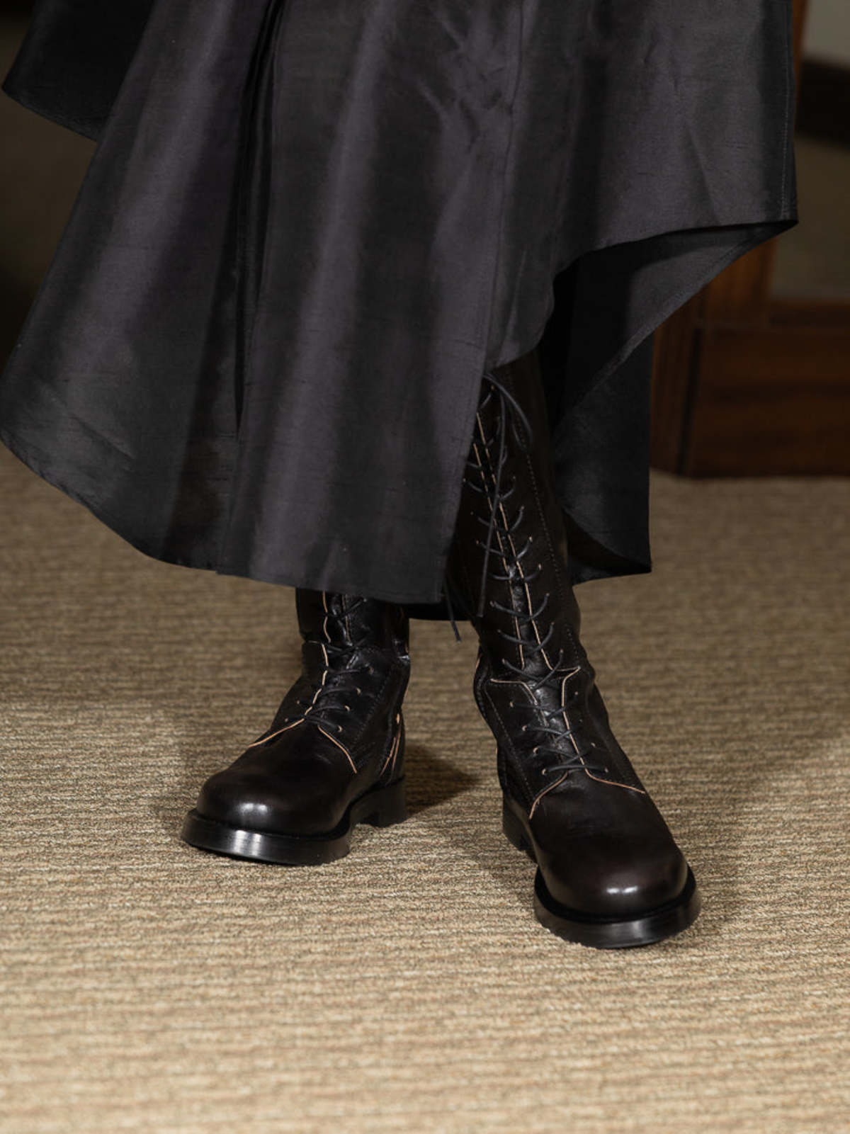 Miista Mera Cord Lace Tall Boots - Black - Image 3 of 7