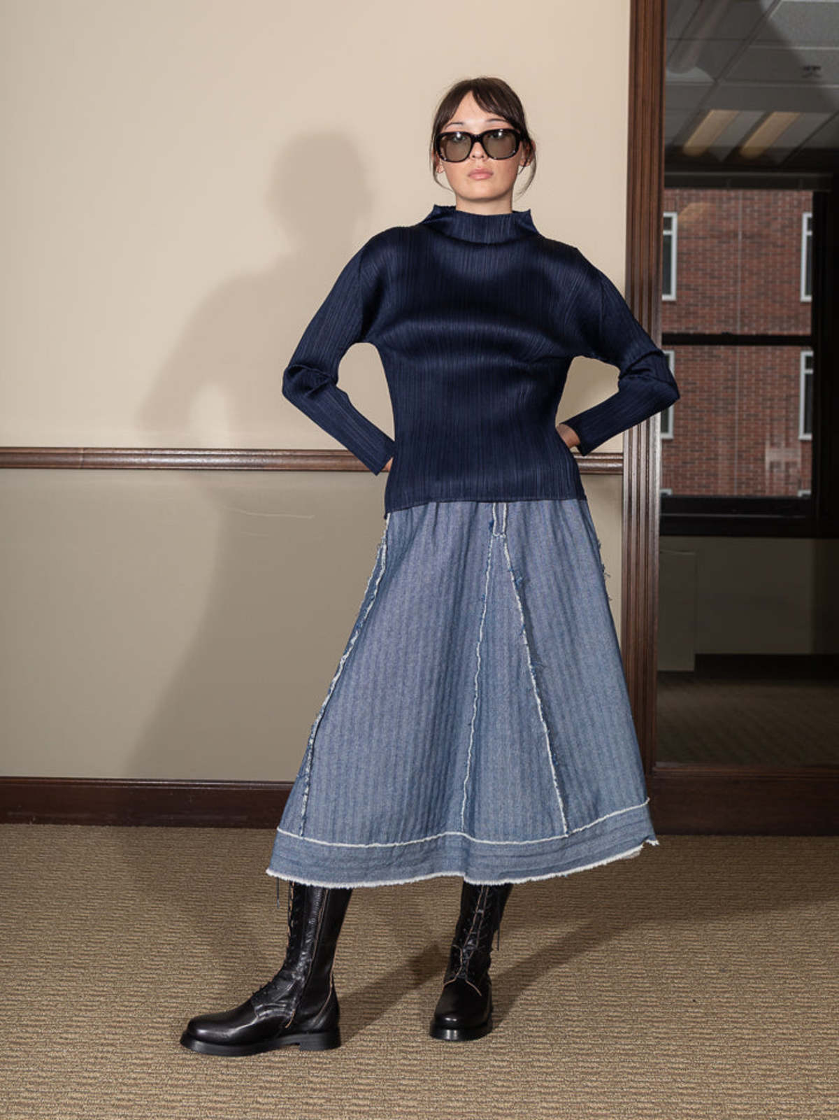 Miista Mera Cord Lace Tall Boots - Black - Image 4 of 7