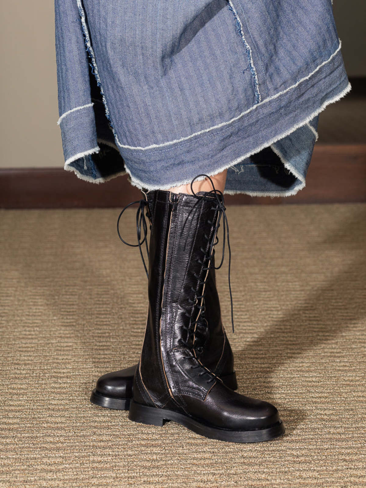 Miista Mera Cord Lace Tall Boots - Black - Image 7 of 7