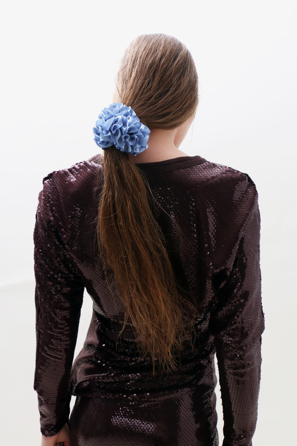 Maryam Nassir Zadeh Carnation Scrunchie - French Blue - Image 2 of 4