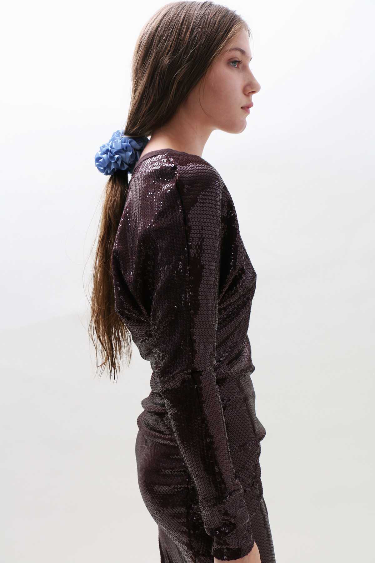 Maryam Nassir Zadeh Carnation Scrunchie - French Blue - Image 4 of 4