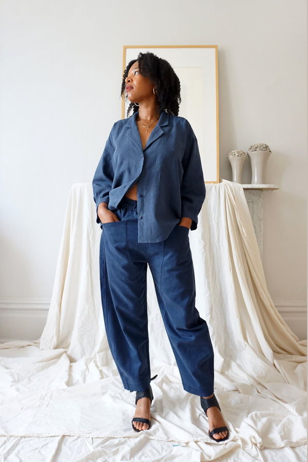 Ursa Minor Daphne Blouse - Shadow Blue