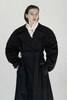 K M by L A N G E Heavy Weight Cotton Trench Coat - Blackout - Thumbnail 5