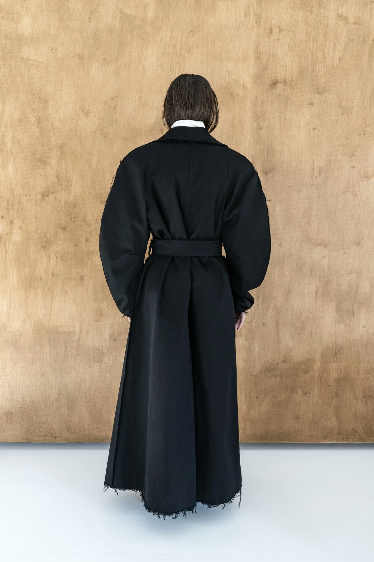 K M by L A N G E Heavy Weight Cotton Trench Coat - Blackout - Image 10 of 13