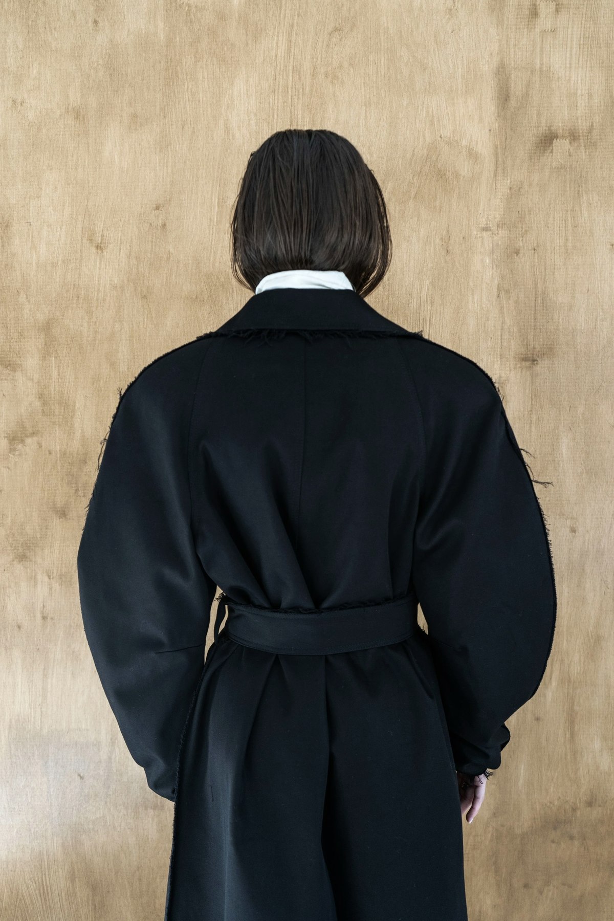 K M by L A N G E Heavy Weight Cotton Trench Coat - Blackout - Image 11 of 13