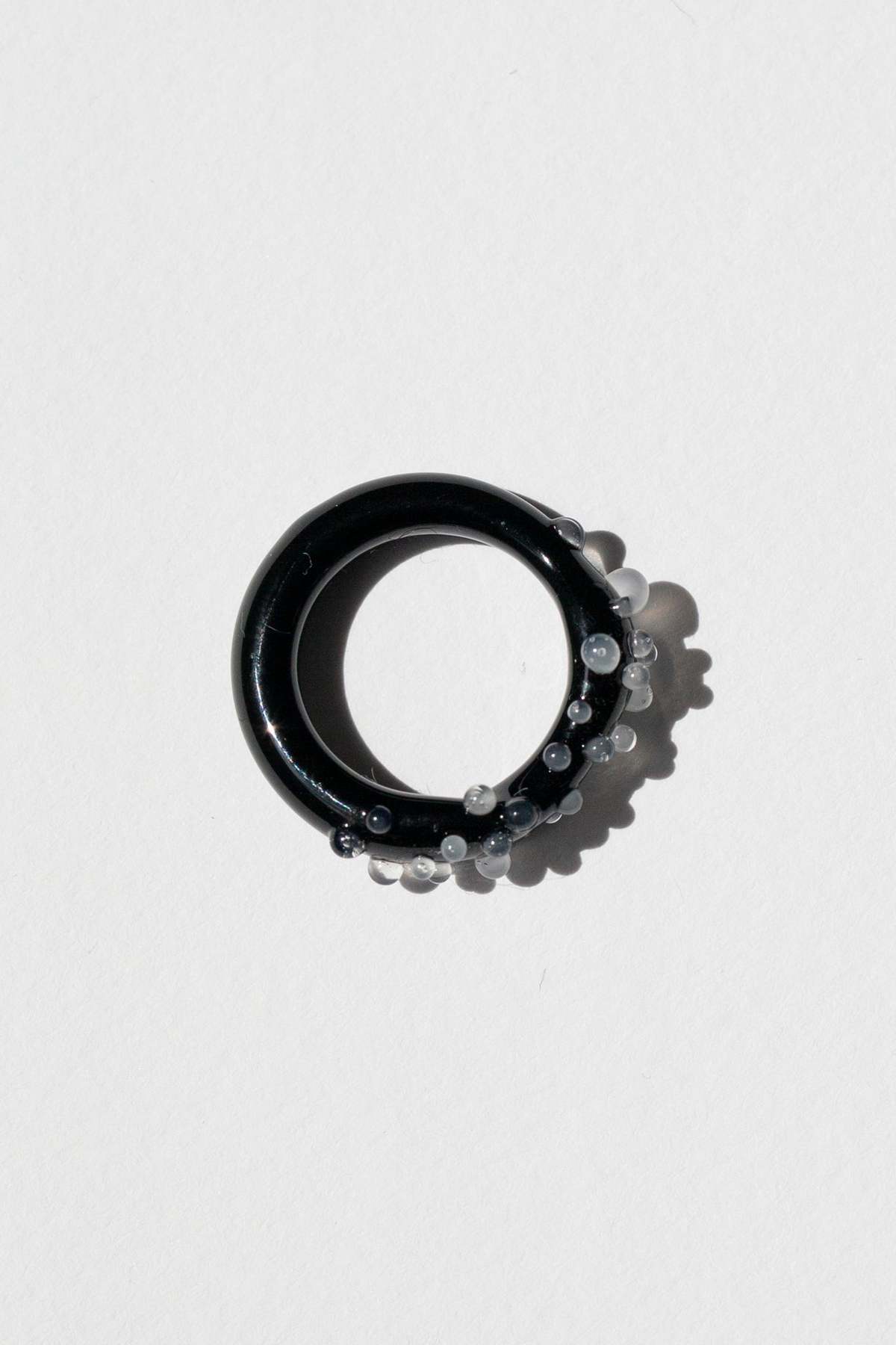 WOLF & GYPSY VINTAGE Squiggle Topper Murano Glass Ring - Image 4 of 7