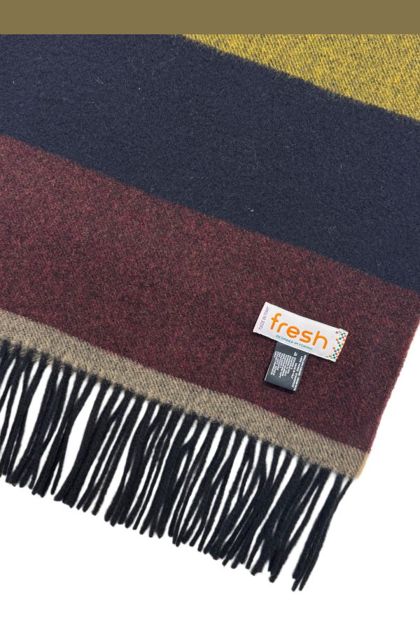 Fresh Striped Wool Scarf