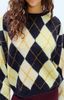 American Vintage Vito Sweater - Navy Argyle - Thumbnail 7