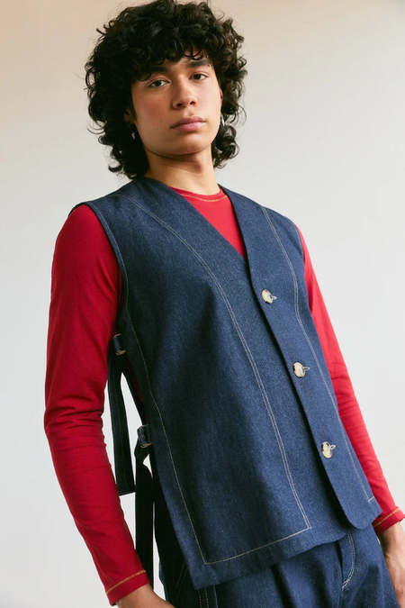 Omar Afridi Foamed Vest - Black | Garmentory