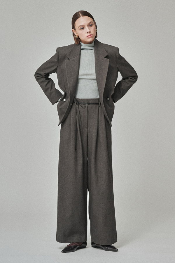 Maison De Ines Tailored Classic Double Blazer - Rich Charcoal