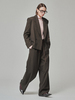 Maison De Ines Tailored Wide Trousers - Espresso Brown - Thumbnail 2