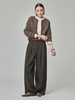 Maison De Ines Tailored Wide Trousers - Espresso Brown - Thumbnail 6