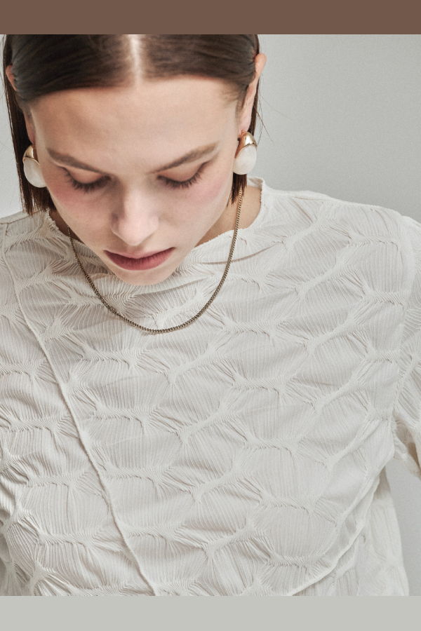 Maison De Ines Archive Pleats Inner Top - Milk Ivory
