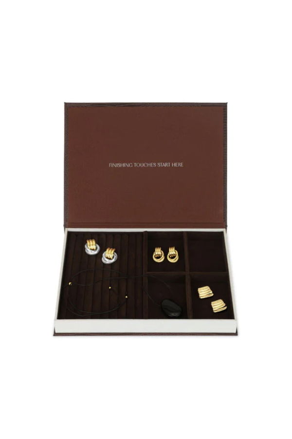 Heaven Mayhem Cognac Book Box - Brown