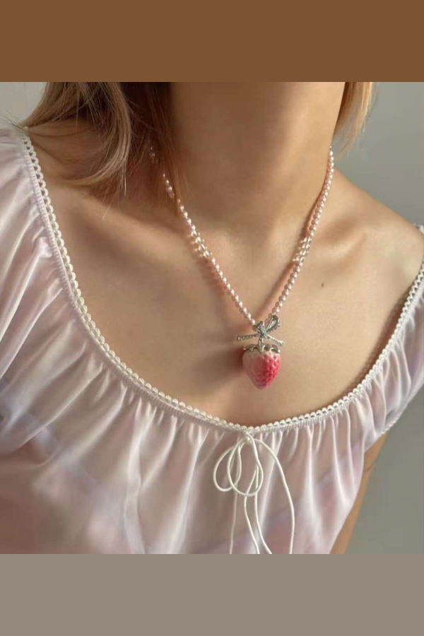 YVMIN Apple Core Pearl Necklace