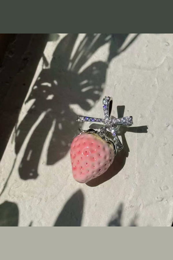 YVMIN Strawberry Bowknot Earring (Pair)