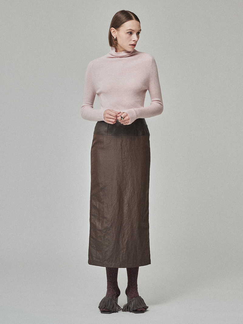 Maison De Ines Soft Touch Wool High-Neck Knit - Blossom Pink