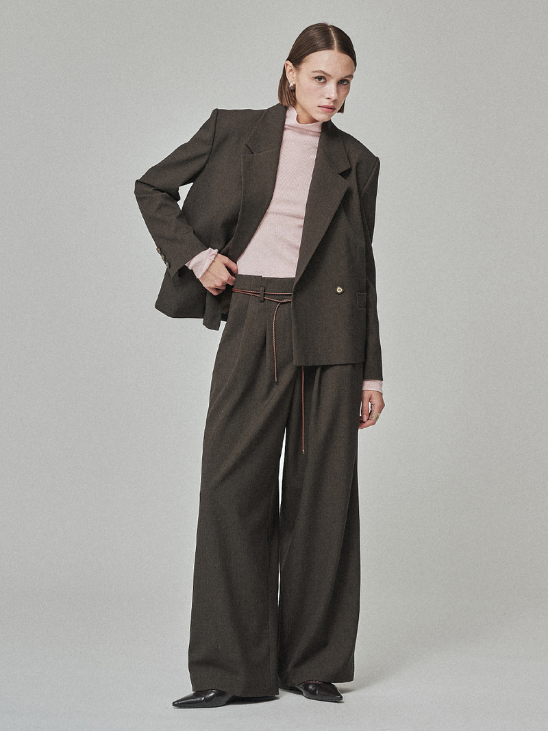 Maison De Ines Soft Touch Wool High-Neck Knit - Blossom Pink