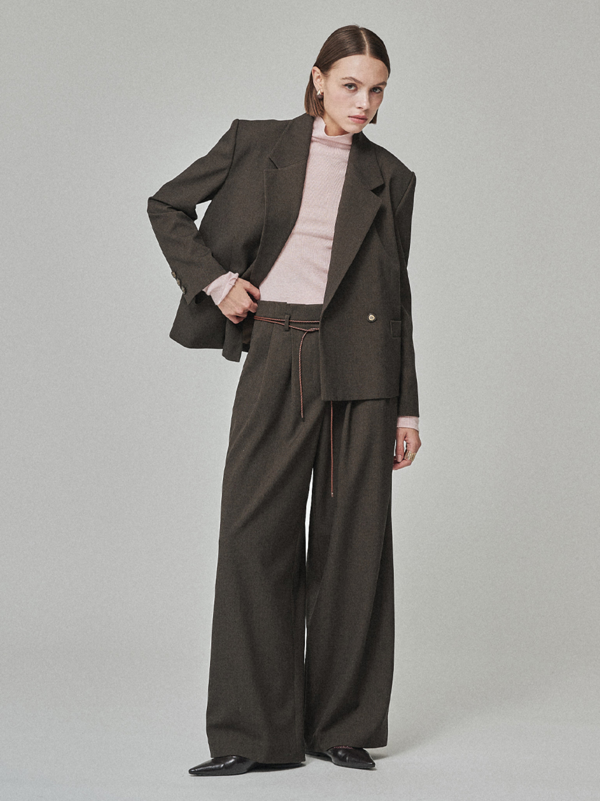 Maison De Ines Soft Touch Wool High-Neck Knit - Blossom Pink - Image 6 of 6