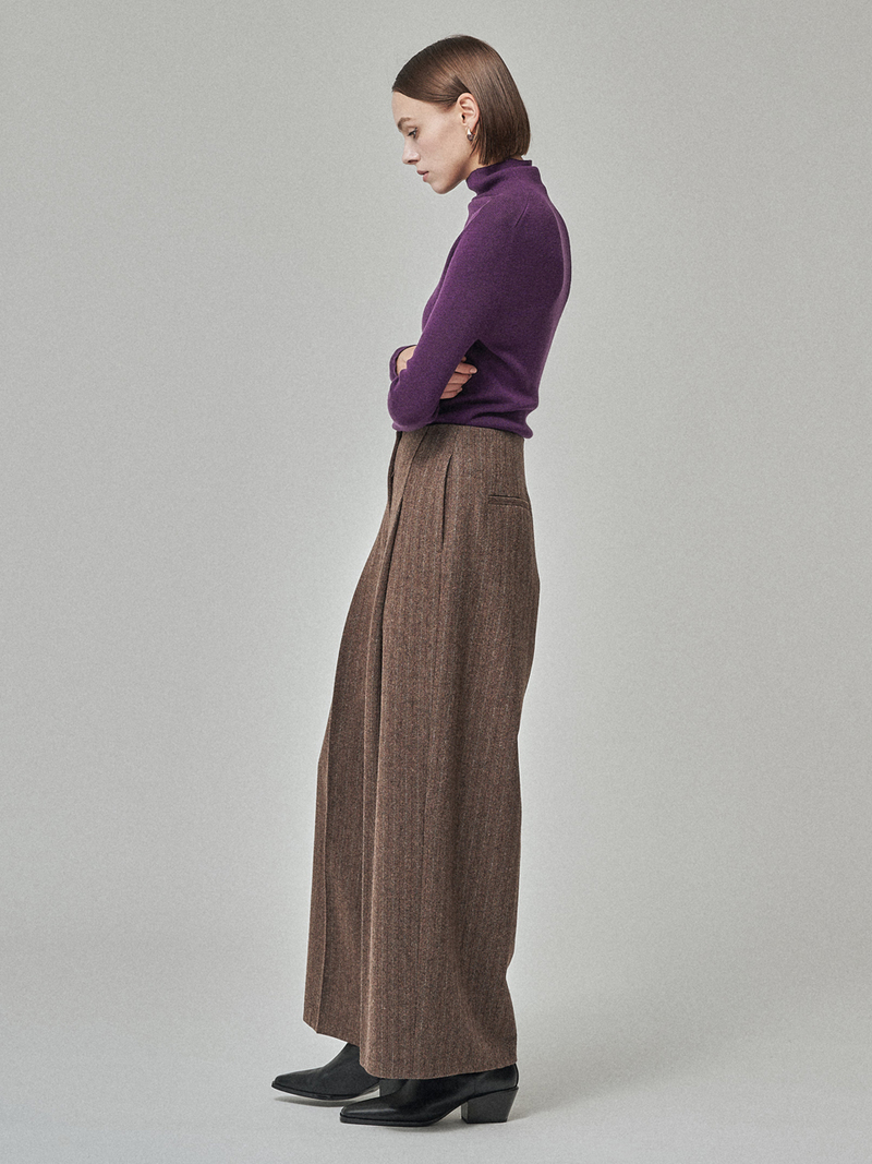 MAISON DE INES Soft Touch Wool High-Neck Knit - Vivid Purple