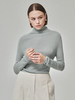 Maison De Ines Soft Touch Wool High-Neck Knit - Mint Blue - Thumbnail 1