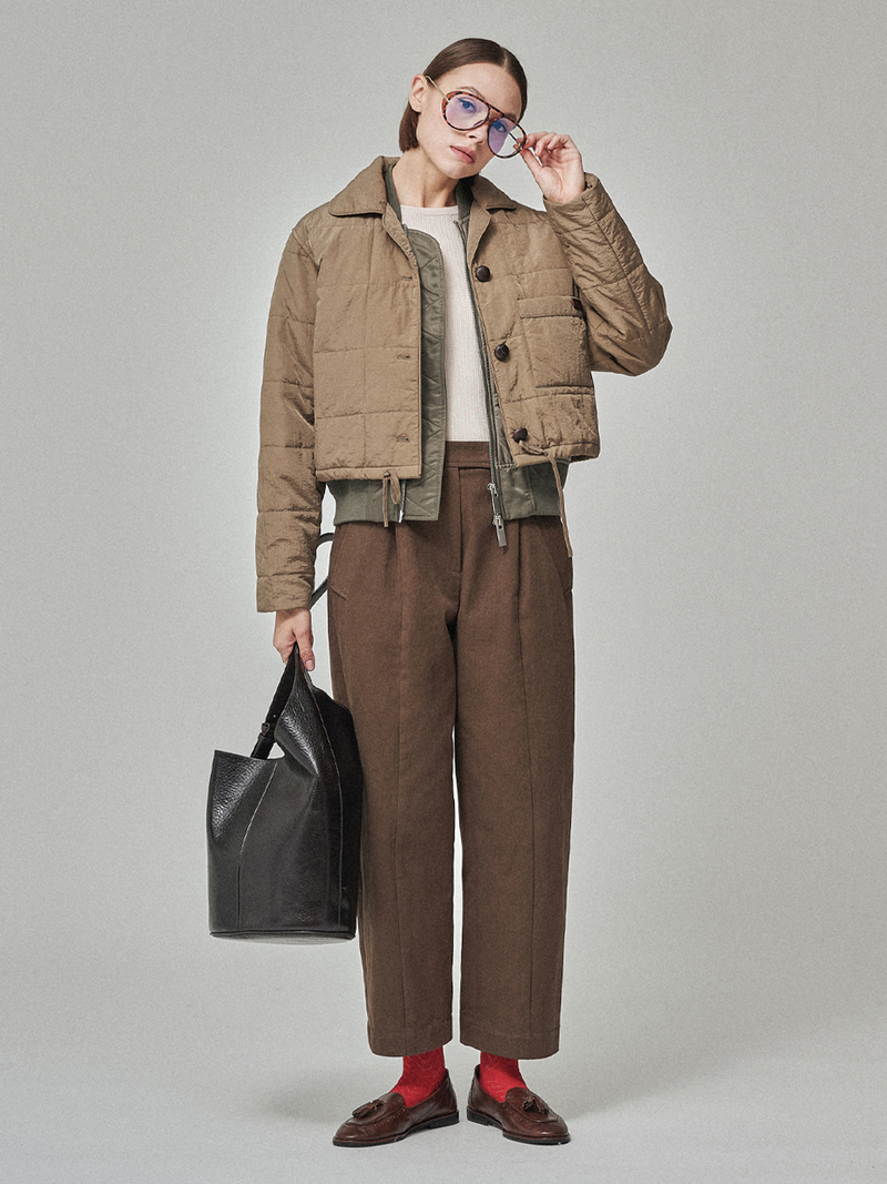 Maison De Ines Rib Wool Blend Basic Knit Top - Ivory Beige