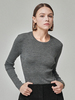Maison De Ines Rib Wool Blend Basic Knit Top - Melange Gray - Thumbnail 2