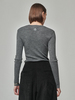 Maison De Ines Rib Wool Blend Basic Knit Top - Melange Gray - Thumbnail 4