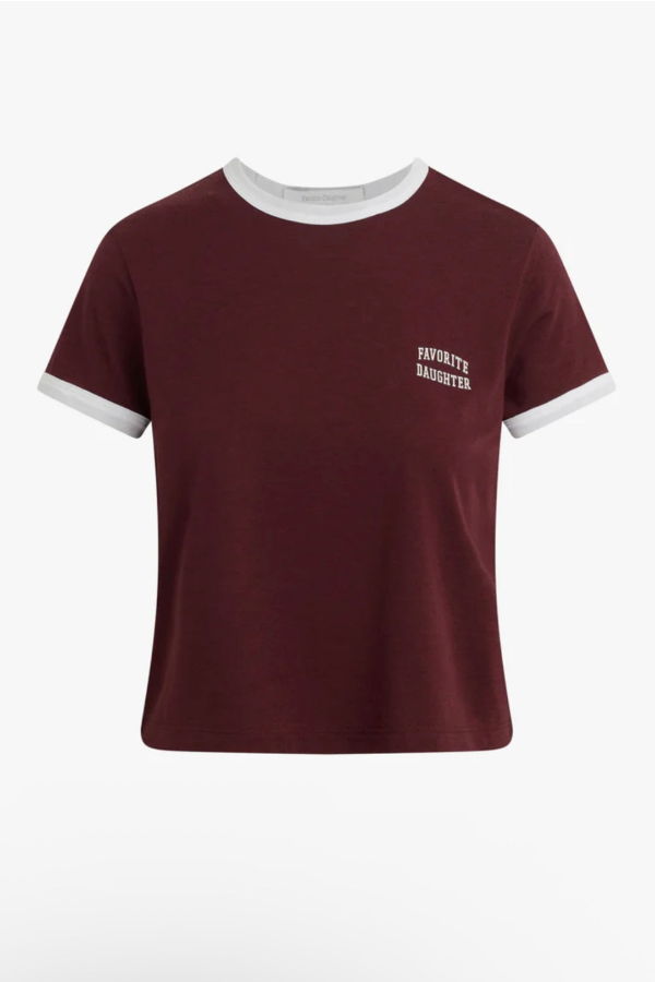 Favorite Daughter The Cropped Ringer Tee