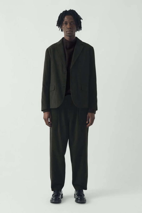 TOAST Revere Collar Jacket - Dark Olive